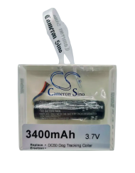 Аккумуляторная батарея для GPS-ошейников Garmin T5, DC50, TT10, TT15 (3400 мАч, Cameron Sino)