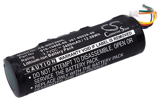 Аккумуляторная батарея для GPS-ошейников Garmin DC 20, 30, 40 (3400мАч, Cameron Sino) Аккумуляторная батарея для GPS-ошейников Garmin DC 20, 30, 40 (3400мАч, Cameron Sino)