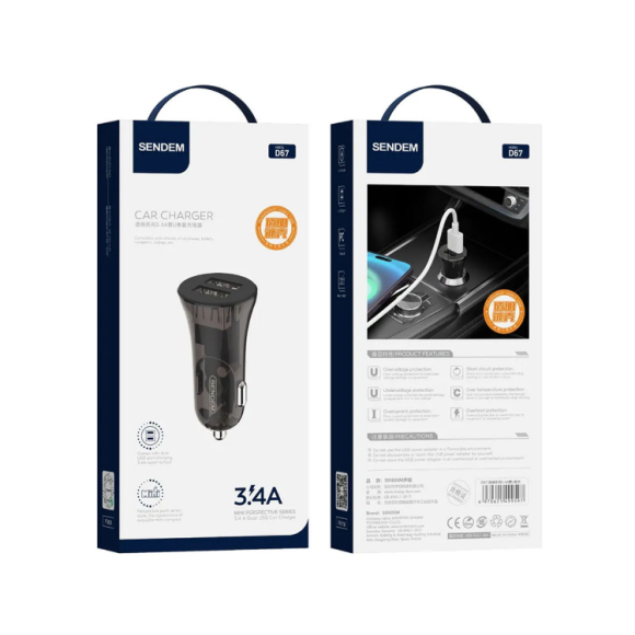 Автомобильное зарядное устройство SENDEM D67