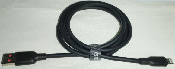 Кабель USB to iP силиконовый, 1м, черный (noname)