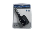 Разветвитель прикуривателя 1->2 (без провода, 2*USB 3.1A, 1*Type-C) IN-CAR 1655