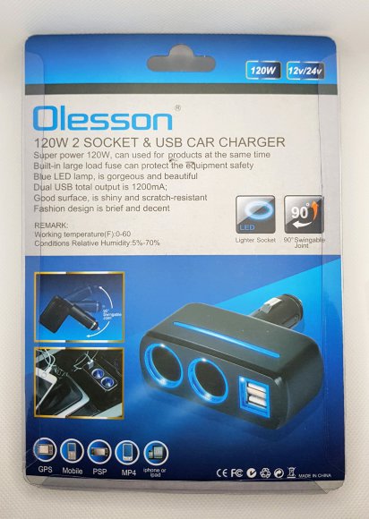 Разветвитель прикуривателя Olesson 1637