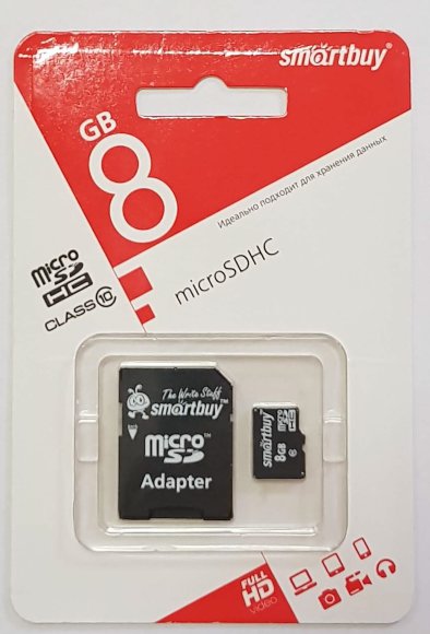 Карта памяти Smart Buy micro-SDHC 8 Gb