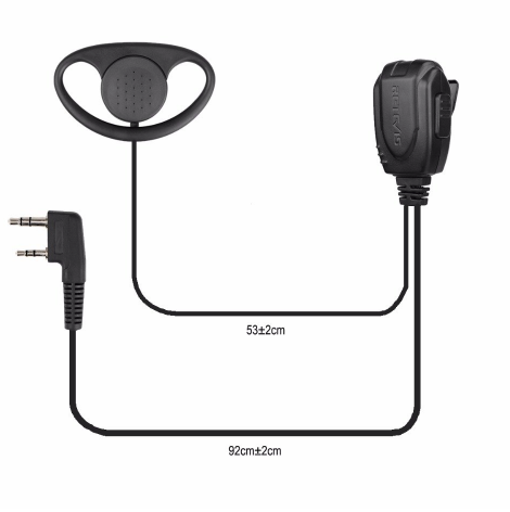 Гарнитура для радиостанций Аргут/Kenwood/Baofeng/Retevis (с мягкой заушиной)