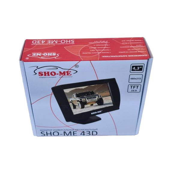 Монитор 4,3" с козырьком Sho-me Monitor-43D (2 входа, 12В) Монитор 4,3" с козырьком Sho-me Monitor-43D (2 входа, 12В)