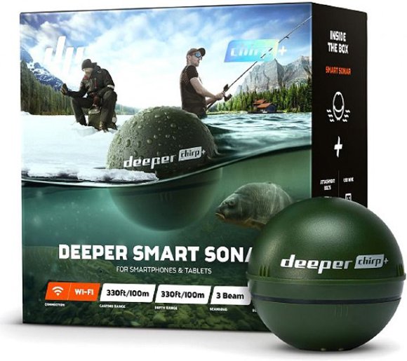 Эхолот Deeper CHIRP+ беспроводной c Wi-Fi и GPS