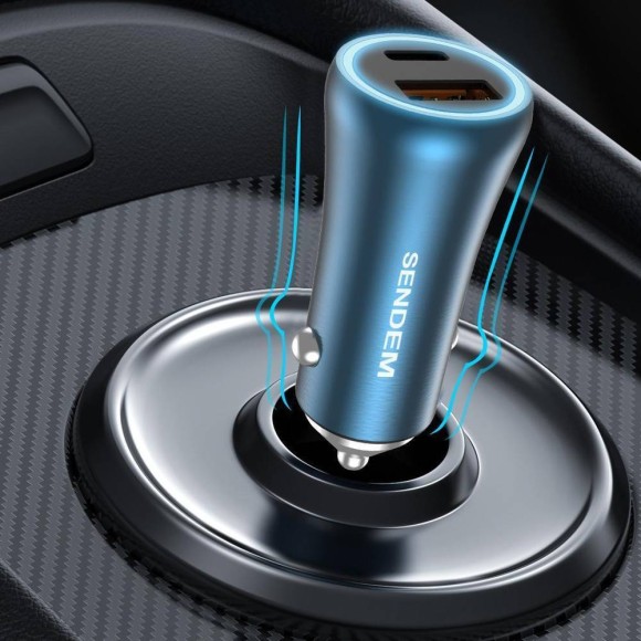 Автомобильное зарядное устройство SENDEM D10 (PD + 120W)