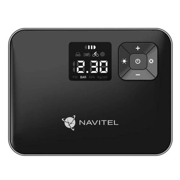 Беспроводной компрессор с набором переходников и фонарём NAVITEL AIR 15 AL Беспроводной компрессор с набором переходников и фонарём NAVITEL AIR 15 AL