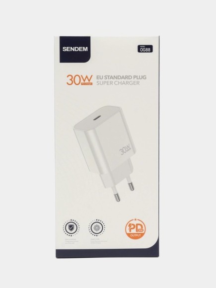Сетевое зарядное устройство SENDEM OG88 (Type-C PD, 30W)
