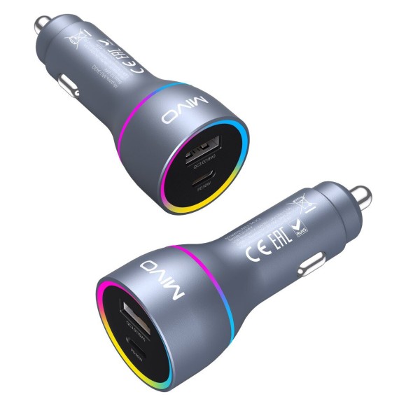 Автомобильное зарядное устройство (PD 30W + QC3.0 18W), MIVO MU-343Q