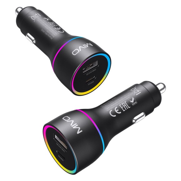 Автомобильное зарядное устройство (PD 30W + QC3.0 18W), MIVO MU-343Q
