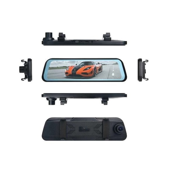 Автомобильный видеорегистратор-зеркало Sho-Me SFHD 590 (потоковое, с камерой заднего вида, сенсорный дисплей 7")