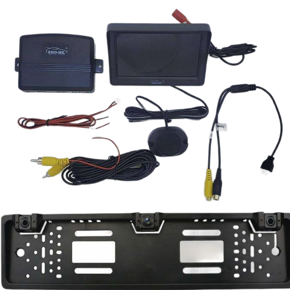 Система безопасной парковки SHO-ME PS-800Z BL с камерой заднего вида (в рамке номерного знака) Система безопасной парковки SHO-ME PS-800Z BL с камерой заднего вида (в рамке номерного знака)