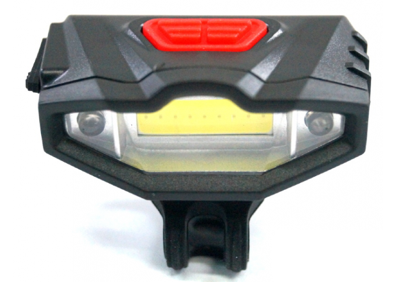 Фонарь велосипедный Y-910 (2 red LED + COB, USB, 3 режима, пластик)