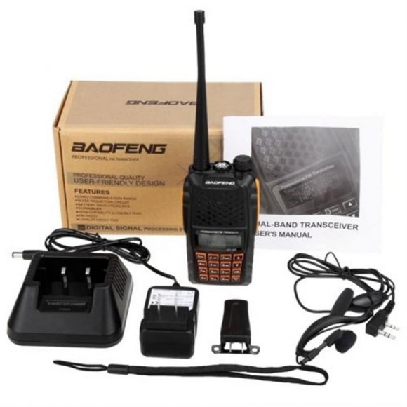 Радиостанция портативная Baofeng UV-6R (двухдиапазонная, 5W, черная)