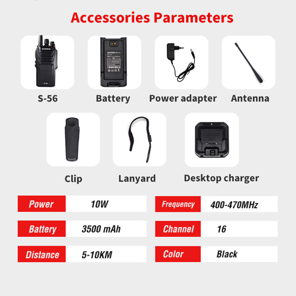 Радиостанция портативная Baofeng BF-S56 Max (UHF, 10W, IP67) Радиостанция портативная Baofeng BF-S56 Max (UHF, 10W, IP67)