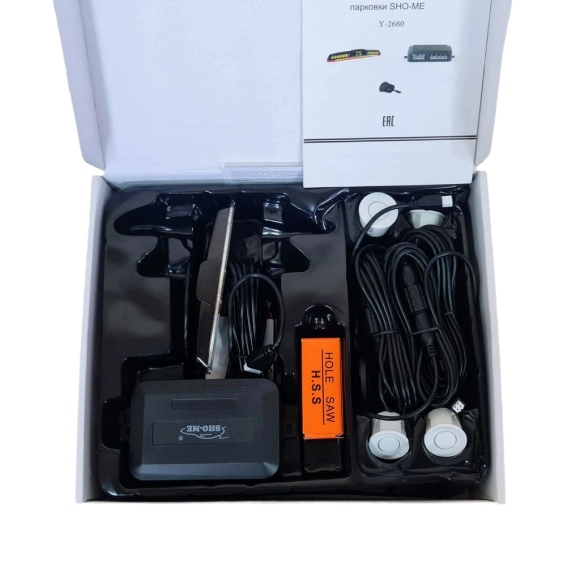 Парковочный радар Sho-Me Y-2680N04 (белый, 4 датчика 22 мм) Парковочный радар Sho-Me Y-2680N04 (белый, 4 датчика 22 мм)