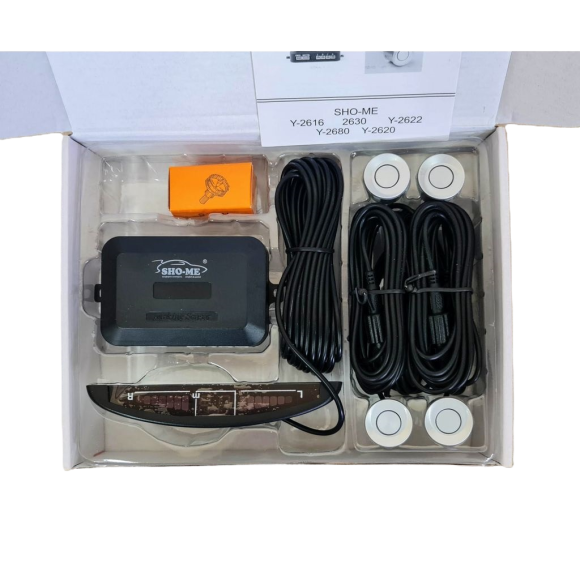 Парковочный радар Sho-Me Y-2616N04 (серебро, 4 датчика 22 мм) Парковочный радар Sho-Me Y-2616N04 (серебро, 4 датчика 22 мм)