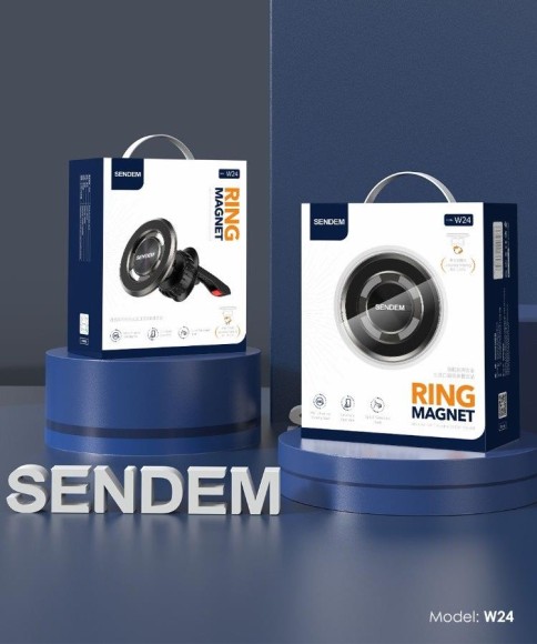 Универсальное магнитное крепление SENDEM W24 (на дефлектор, магнит)