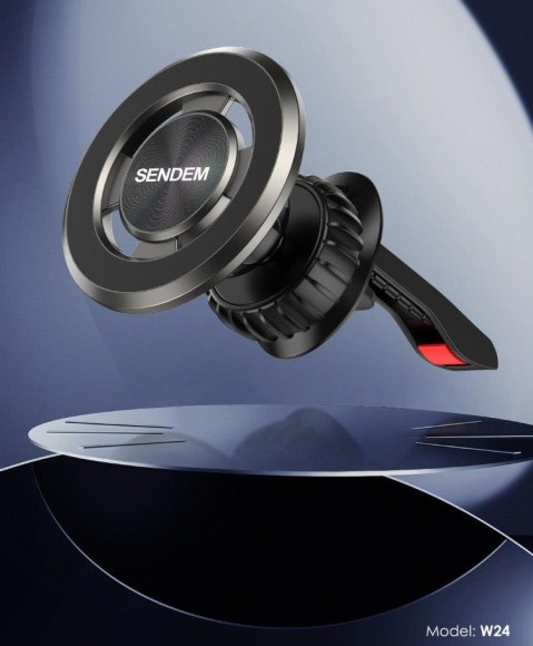 Универсальное магнитное крепление SENDEM W24 (на дефлектор, магнит)