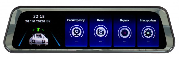 Автомобильный видеорегистратор-зеркало Blackview XZ7 (с камерой заднего вида, сенсорный дисплей, потоковое видео)