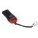 Картридер миниатюрный microSD USB 2.0 (черно-красный)