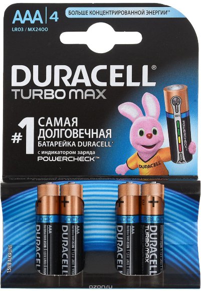 Батарейка алкалиновая Duracell TURBO MAX AAA (LR03)