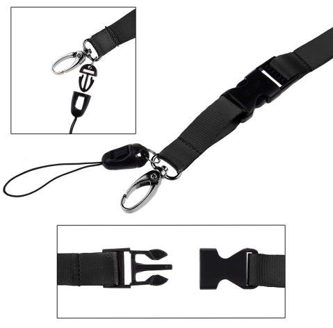 Шейный ремешок широкий с карабином Шейный ремешок широкий с карабином